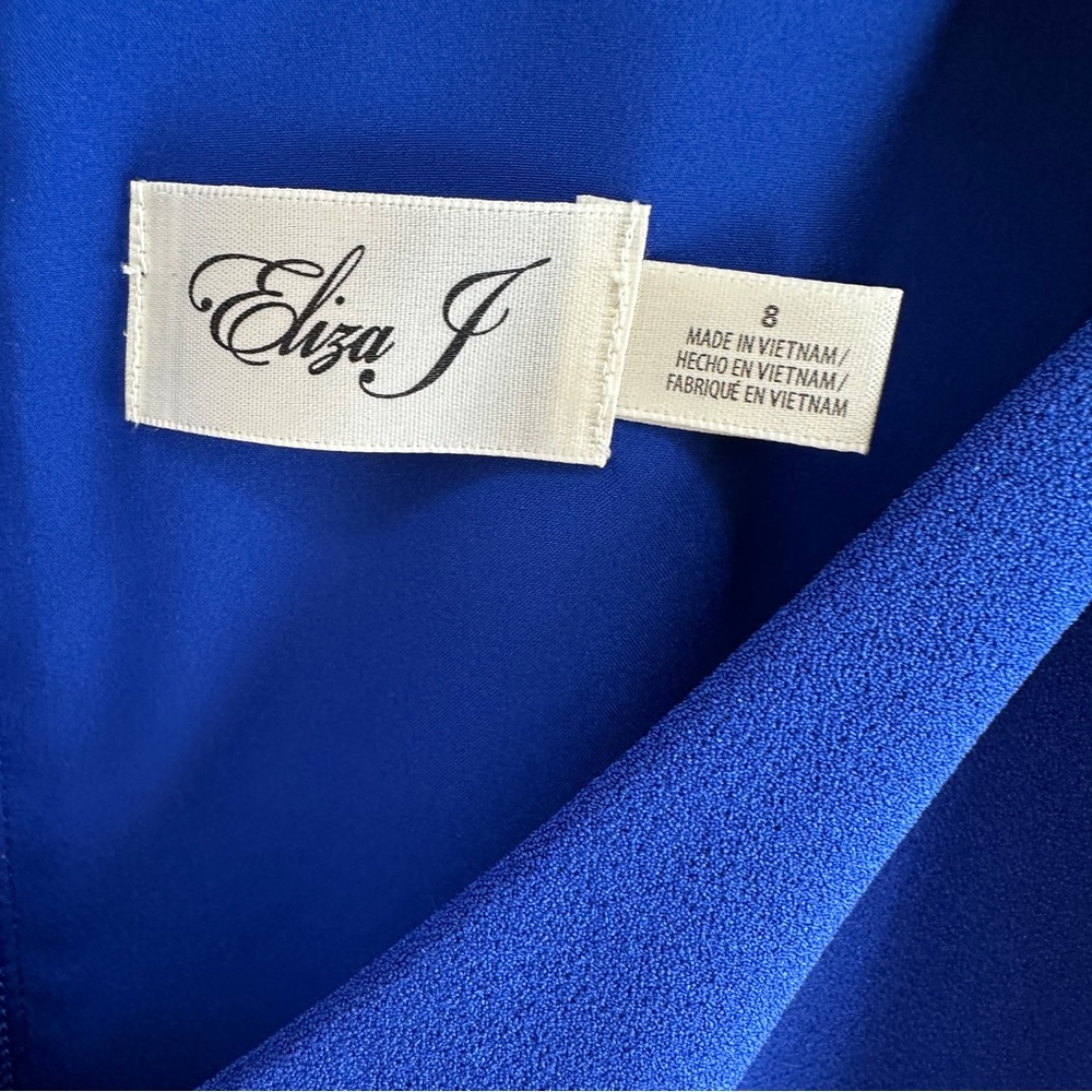 Eliza J Ruffled Sleeveless Midi Dress Size 8 - Picture 3 of 16